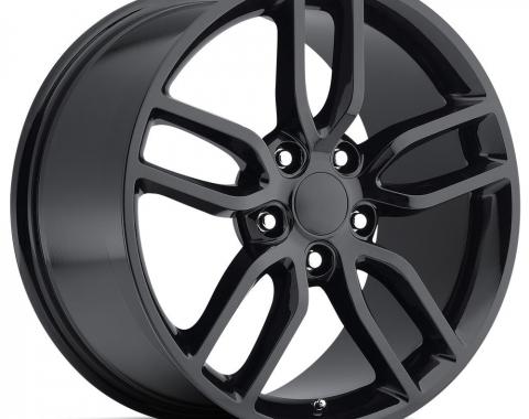 Factory Reproductions C7 Corvette Wheels 18X9.5 5X4.75 +57 HB 70.3 2015 Corvette Style 26 Z51 Gloss Black With Cap FR Series 26 26895573402