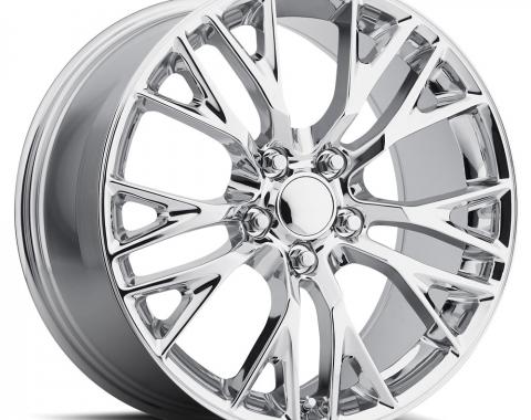 Factory Reproductions C7 Corvette Wheels 20X12 5X4.75 +59 HB 70.3 2015 C7 Z06 Chrome With Cap FR Series 22 22012593401