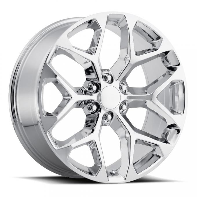 Factory Reproductions Chevy Snowflake Wheels 24X10 6X5.5 +30 HB 78.1 2014 Chevy Snowflake Chrome With Cap FR Series 59 59410306501