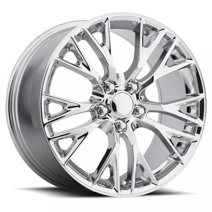 Factory Reproductions C7 Corvette Wheels 20X10 5X4.75 +56 HB 70.3 2015 C7 Z06 Chrome With Cap FR Series 22 22010563401