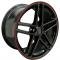 Camaro 18 X 9.5 C6 Z06 Reproduction Wheel, Black With Red Banding, 1993-2002