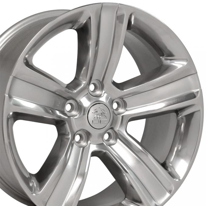 20" Fits Dodge - Ram 1500 Wheel - Polished w/ Silver Inlay 20x9