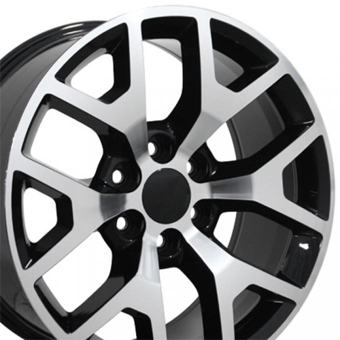 20" Fits GMC - Sierra 1500 Wheel - Black Mach'd Face 20x9