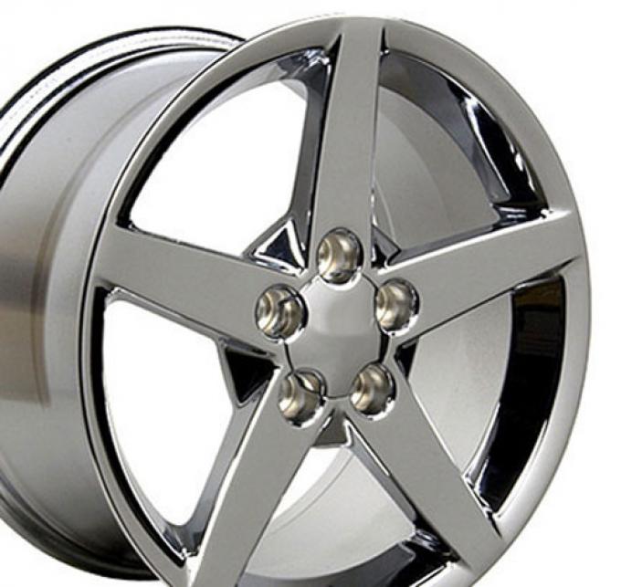 17" Fits Chevrolet - Corvette C6 Wheel - Chrome 17x8.5