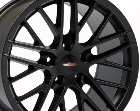 18" Fits Chevrolet - C6 ZR1 Wheel Replica - Satin Black 18x8.5