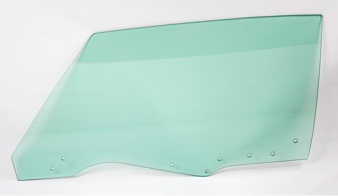 AMD Door Glass w/ 8 Holes, Green Tint, LH, 70-72 GM A-Body Coupe & Convertible; 70-72 Grand Prix 550-3470-8TL