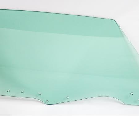 AMD Door Glass w/ 8 Holes, Green Tint, RH, 70-72 GM A-Body Coupe & Convertible; 70-72 Grand Prix 550-3470-8TR