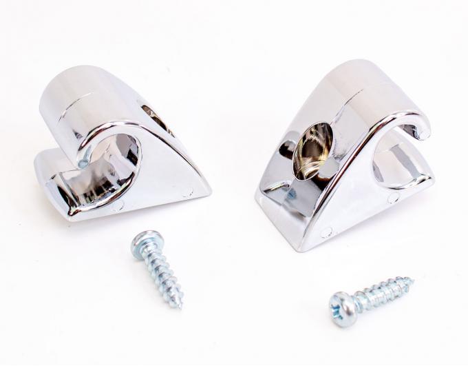 AMD Sun Visor Retainer Clips, Chrome, LH/RH Pair 385-4067-2