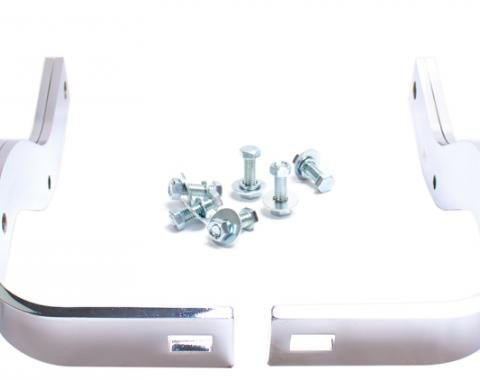 AMD Rear Bumper Bracket Set, Chrome, 48-52 F1 F2 Stepside; 53-72 F100 F250 Stepside 970-4553-CS