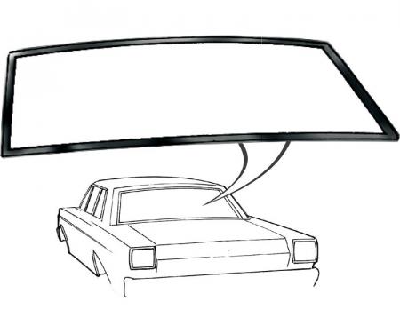 Dennis Carpenter Back Glass Seal - Custom & Custom 500 - 2 & 4 Door Sedan - 1965-66 Ford Galaxie C5AZ-6242084-A