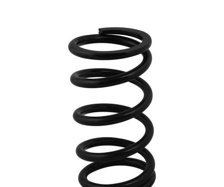 QA1 Spring, Cr-Si High Travel 2-1/2" Id, 9" X 350 Lbs/In. Black Pwdr Coat 9HT350B