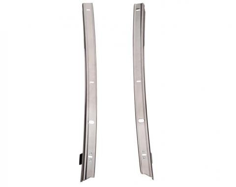 Corvette Windshield Post Weatherstrip Retainers With Clips, Pair, 1968-1976