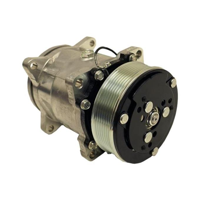 Vintage Air Sanden SD 508 Rear Exit Compressor 7-Groove serpentine pulley Rear Exit Standard Finish 047002-MUR