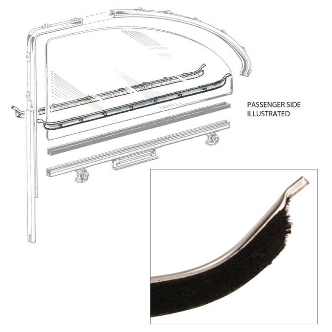 Dennis Carpenter Quarter Window Anti-Rattler Kit - Left - 2 Door Sedan - 1957-58 Ford Car   B7A-7029733-PR