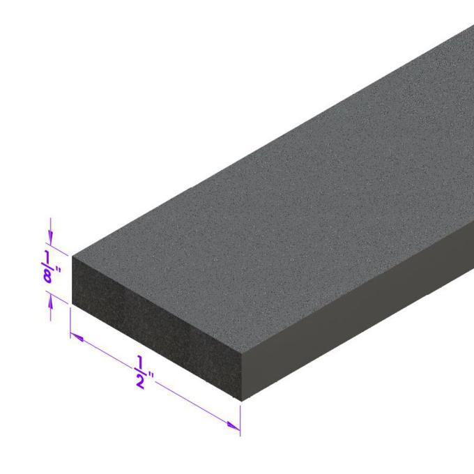 Metro Moulded Parts Trunk and Universal Sponge Seal. 1/2" X 1/8" LP 58-K