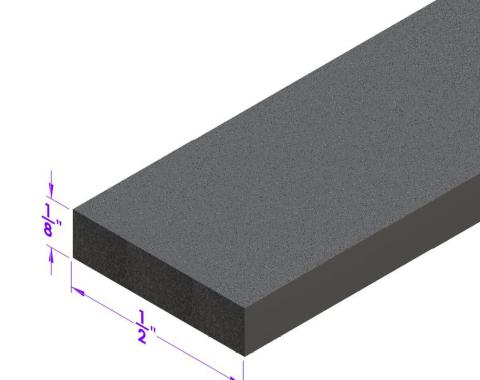 Metro Moulded Parts Trunk and Universal Sponge Seal. 1/2" X 1/8" LP 58-K