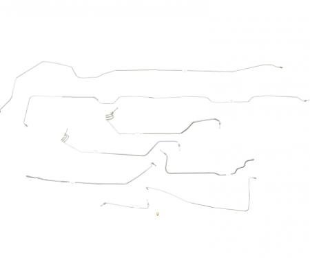 Chevy Truck Brake Line Set, 8 Piece, Power Disc, Short Box, Stainless, 1981-1987