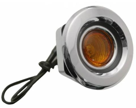AMD Front Side Marker Lamp Assembly, Amber, LH or RH, 68 Plymouth A Body and B-Body T-MP4150