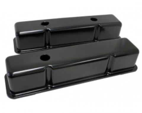 Chevy Small Block Valve Covers, Tall Style, Black, 1958-1986