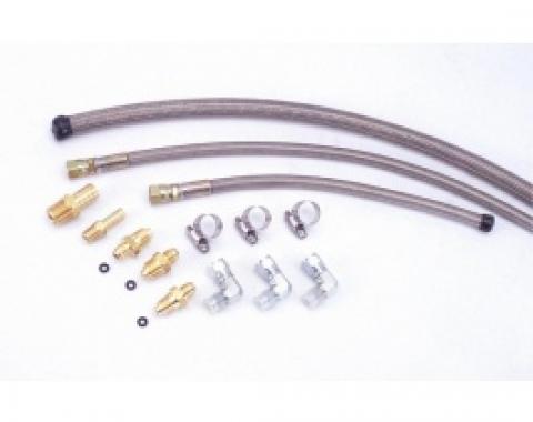 Nova Rack And Pinion Power Steering Hose Kit, For Late Model Type 2 Pump, 1968-1974