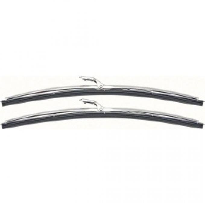 Nova & Chevy II Wiper Blades, Polished Stainless Steel, 1967-1969