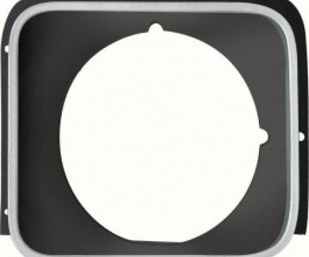 Nova Bezels, Headlight, Left Hand, Black, Super Sport 1975-1978