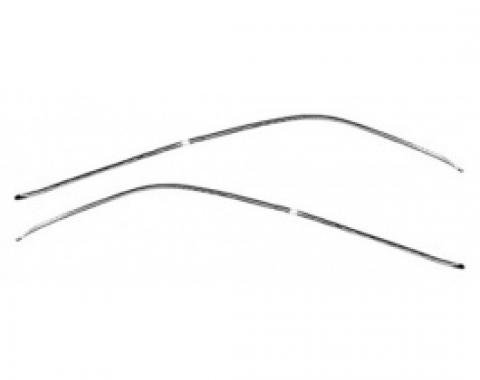 Nova Molding Set, Roof Drip Rail, Coupe, 1966-1967