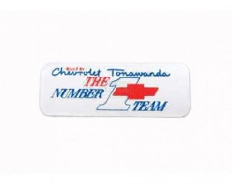 Nova and Chevy II Valve Cover Decal, Number 1 Team Tonawanda, Big Block, 1967-1971