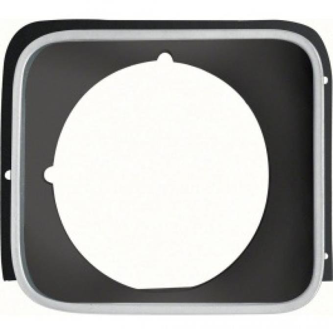 Nova Bezels, Headlight, Right Hand, Black, 1975-1978