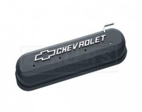 LS V8, Valve Cover, Black Crinkle With Raised Emblems