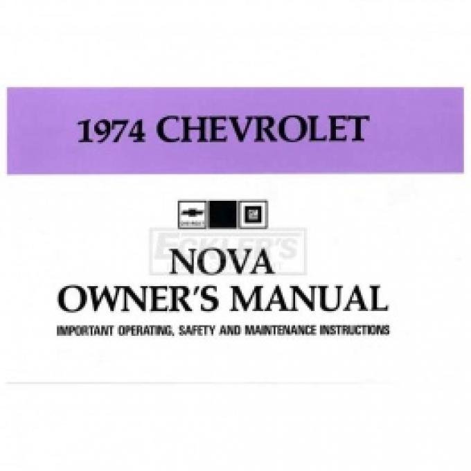 Nova Owner's Manual, 1974