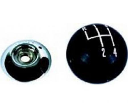 Nova Shift Knob, 4 Speed, Black, 5/16-18 Thread, 1962-1979