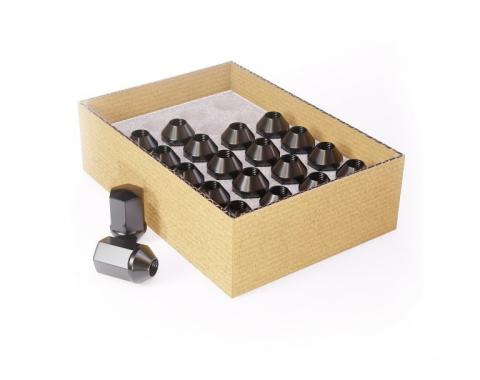 Factory Reproductions Install Kit 14mm X 1.5 (1.65") Dodge/Jeep/Ram Factory Style (7/8) Black 20 Lug Nuts L-KIT14150B-20D