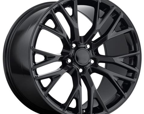 Factory Reproductions FR 22 &ndash; C7 Z06 Corvette Replica Wheels 20x12 5x4.75 +59 HB 70.3 2015 C7 Z06 Gloss Black with Cap 22012593402