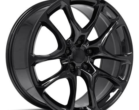Factory Reproductions FR 551 - Durango SRT Replica Wheel 22x9.5 5x5 +35 HB 71.5 Durango SRT Gloss Black with Cap 551295355002F
