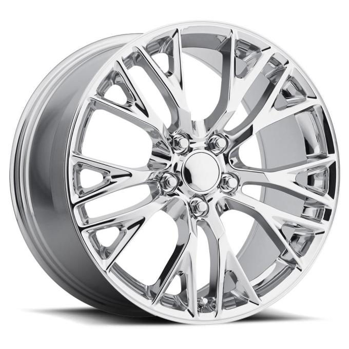 Factory Reproductions FR 22 &ndash; C7 Z06 Corvette Replica Wheels 20x12 5x4.75 +59 HB 70.3 2015 C7 Z06 Chrome with Cap 22012593401