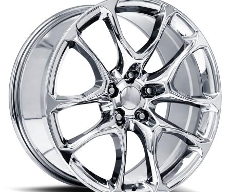 Factory Reproductions FR 551 - Durango SRT Replica Wheel 22x9.5 5x5 +35 HB 71.5 Durango SRT Chrome with Cap 551295355001F