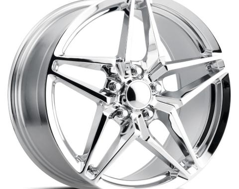 Factory Reproductions FR 29 &ndash; C7 ZR1 Corvette Replica Wheels 18x8.5 5x4.75 +56 HB 70.3 C7 ZR1 Chrome with Cap 29885563401