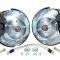 Classic Performance Front Disc Brake Kit w/ Stock Height Spindles for 67-69 Camaro/Firebird, 11" Drilled/Slotted Rotors, Calipers 5 x 4.75 6769SWBK-SUG