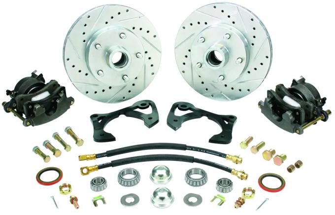 Classic Performance Front Disc Brake Kit for OEM Drum Brake Spindles for 62-67 Chevy II/Nova, 10.75" Vented Rotors, 5 x 4.75, 0 Offset 6467WBK-S