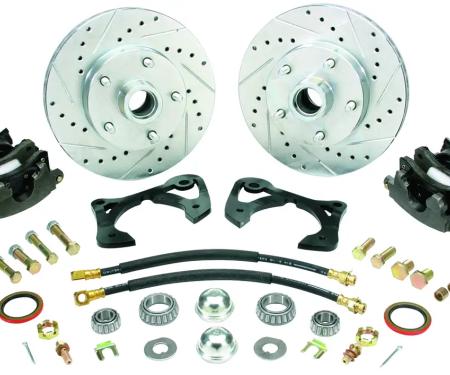 Classic Performance Front Disc Brake Kit for OEM Drum Brake Spindles for 62-67 Chevy II/Nova, 10.75" Vented Rotors, 5 x 4.75, 0 Offset 6467WBK-S