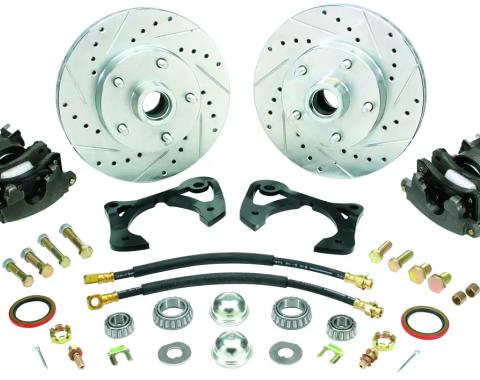 Classic Performance Front Disc Brake Kit for OEM Drum Brake Spindles for 62-67 Chevy II/Nova, 10.75" Vented Rotors, 5 x 4.75, 0 Offset 6467WBK-S