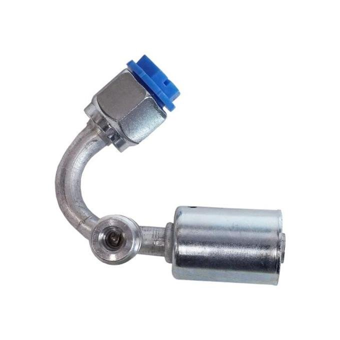 Vintage Air Beadlock O-Ring Fittings with 134a Service Ports NO 8 Hose Fitting - 135 degree With Port 35542-VUG