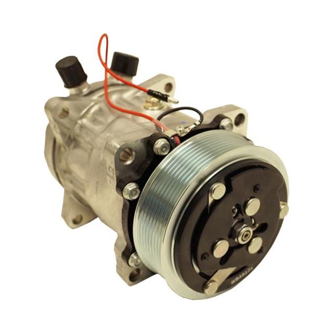 Vintage Air Sanden SD 709 Compressor 8-Groove serpentine pulley Standard Finish 046700-KUR