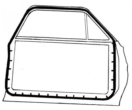 Dennis Carpenter Door Seal Kit - Falcon & Fairlane - 2 Door Sedan - 1966-69 Ford Car C60Z-6220530-PR