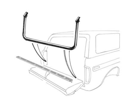 Dennis Carpenter Tailgate To Body Seal - 1 Piece - 1978-96 Ford Bronco D8TZ-9841608-A