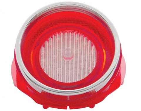 United Pacific 26 LED Backup Light Lens w/Stainless Steel Trim For 1965 Chevy Impala CBL6551LED