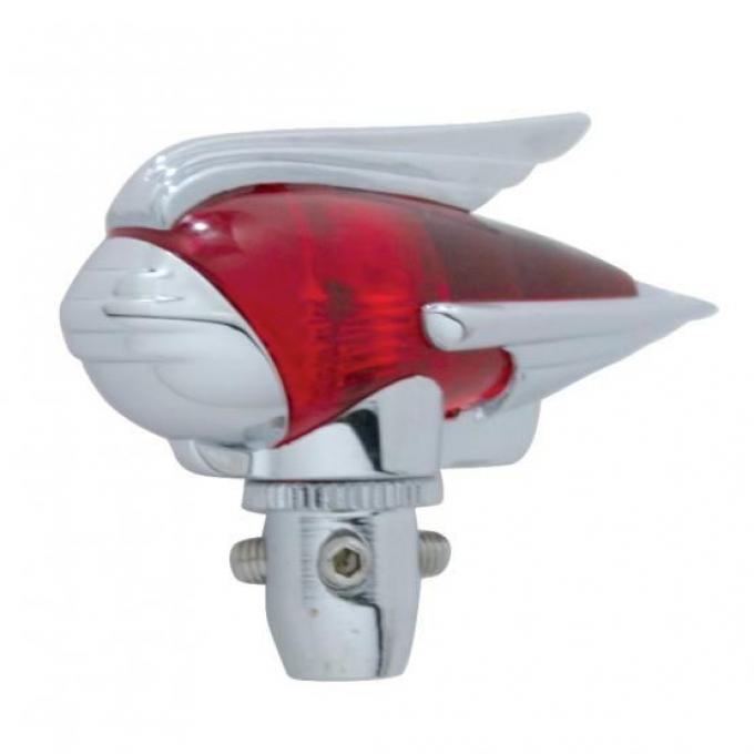 United Pacific Chrome Antenna Topper, Red C5017R