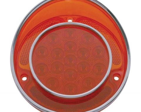 United Pacific 17 LED Tail Light W/Stainless Steel Trim For 1968-73 Chevy Corvette CTL6804LED