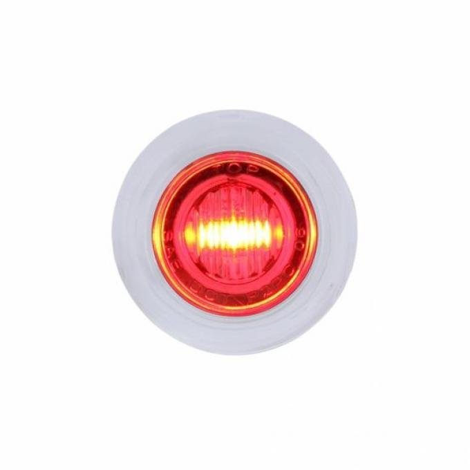 United Pacific 3 LED Dual Function Mini Auxiliary/Utility Light w/ Bezel - Red LED/Clear Lens 36603